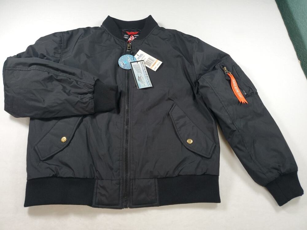Spire By Galaxy Men's Bomber Flight Jacket Black Size Medium